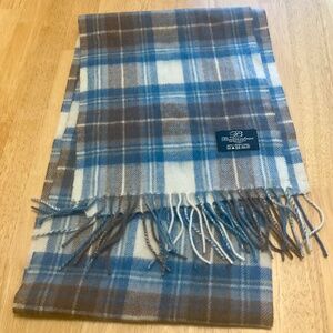 Ballantrae Edinburg Scotland 100% Lambs Wool Fringed Scarf Perfect